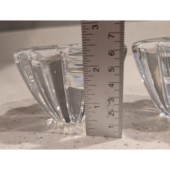 Orrefors Crystal Candle Holders Sven Palmqvist Vintage Stella Pattern - Picture 14 of 16